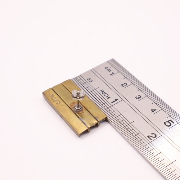 MCM Rhinestone Encrusted Brass Earrings & Brooch - Picture 7 of 8